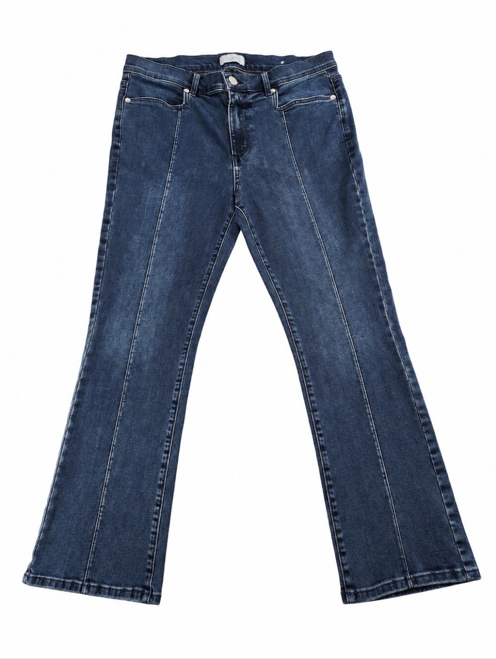 LOFT Outlet Flare Crop Front Seam Jeans Dark Wash Size 28/6